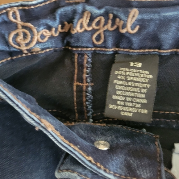 Soundgirl Power Stretch Slimmimg size 13 dark denim ankle length - Picture 5 of 6